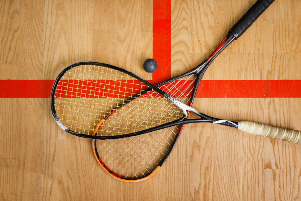 Two,Squash,Rackets,And,Ball,,Game,Concept